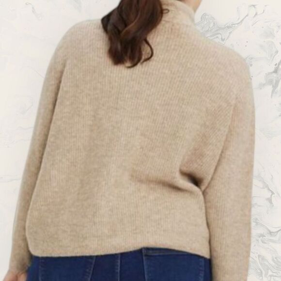 NEW Vero Moda Knitted zipper pullover - Size XL- color Mink - Picture 5 of 5